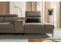 7 Seater Modular Fabric/Leather Lounge Suite With Chaise and Optional Console/Sofabed - Tulipano